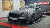 MERCEDES C63 W205 C205 GTR PANAMERICANA GLOSS BLACK GRILLE WITHOUT CAMERA (2015-2018)