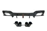 BMW 3 SERIES G20 G21 COMP STYLE LED (SLIM) GLOSS BLACK DIFFUSER WITH BLACK TIPS