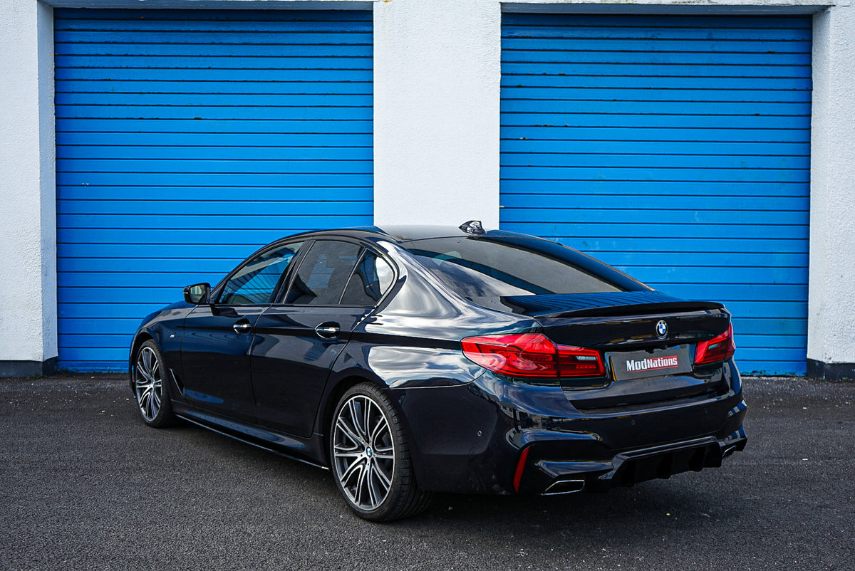 Side Skirt Extension Gloss Black For 2017-2023 BMW 5 Series G30 G31 540i M Sport