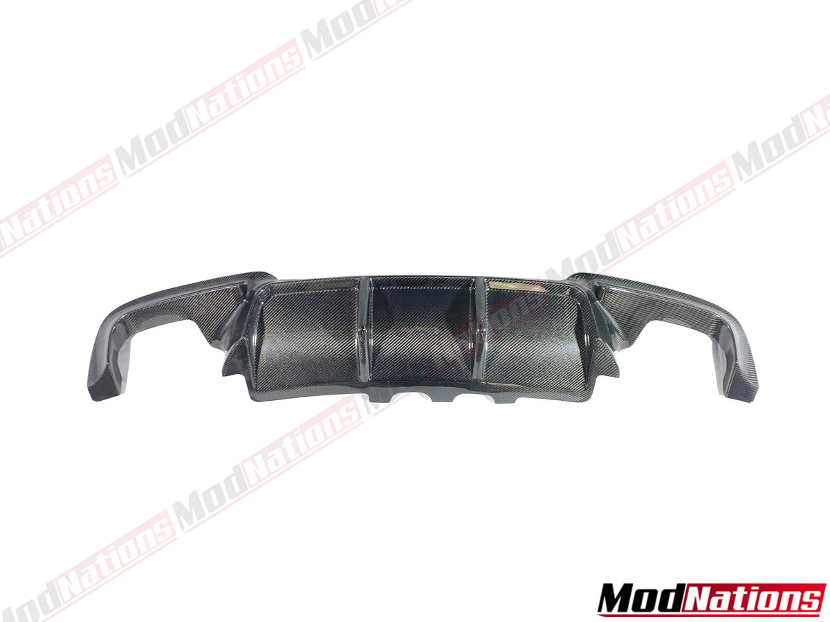 Gearzaar Carbon Fiber Look Rear Diffuser – BMW F10 M5 2012-2016, DTM Style, Quad Exhaust