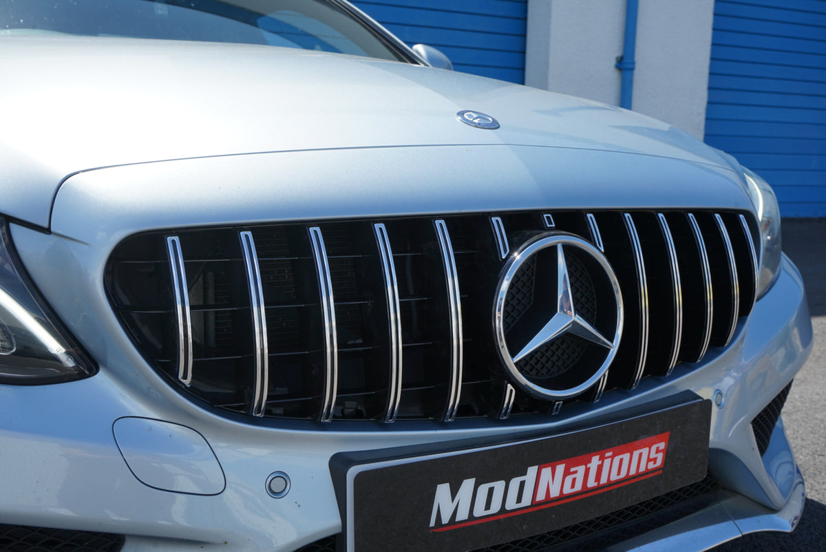 Grill Kühlergrill für Mercedes C-Klasse W205 C205 S205 C63 AMG Panamericana eB