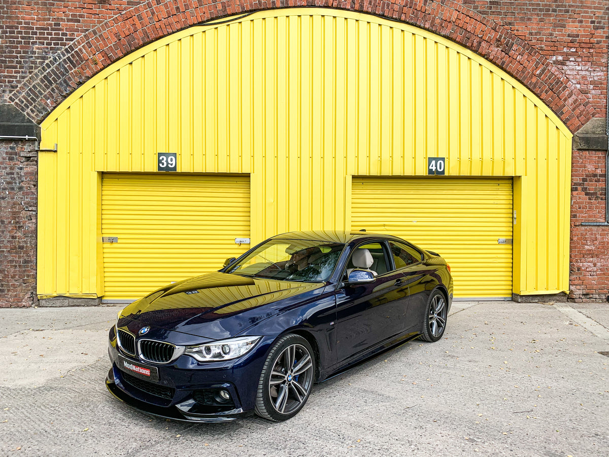 BMW 4 SERIES F32 F33 F36 GLOSS BLACK SIDE SKIRT EXTENSIONS