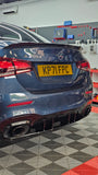 MERCEDES A CLASS W177 V177 A35 STYLE GLOSS BLACK DIFFUSER WITH TIPS