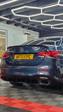 MERCEDES A CLASS W177 V177 A35 STYLE GLOSS BLACK DIFFUSER WITH TIPS