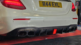 MERCEDES E63 E63S W213 BRABUS STYLE CARBON FIBRE DIFFUSER & BRABUS STYLE TIPS
