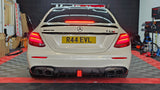 MERCEDES E63 E63S W213 BRABUS STYLE CARBON FIBRE DIFFUSER & BRABUS STYLE TIPS