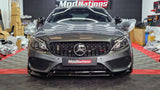 MERCEDES C CLASS W205 C205 A205 GLOSS BLACK FRONT LIP