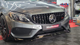 MERCEDES C CLASS W205 C205 A205 GLOSS BLACK FRONT LIP