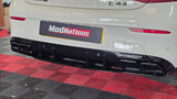 MERCEDES C CLASS C205 C63 STYLE GLOSS BLACK DIFFUSER WITH TIPS