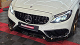MERCEDES C CLASS W205 C205 A205 GLOSS BLACK FRONT LIP