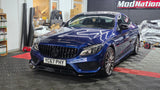 MERCEDES C CLASS W205 C205 A205 GLOSS BLACK FRONT LIP