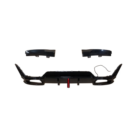 BMW 3 SERIES G20 G21 LCI LED GLOSS BLACK DIFFUSER