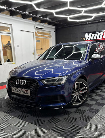  AUDI A3 S3 RS3 8V Facelift, Honeycomb Style, Gloss Black Front Grille, Integrated Camera, Upgrade, Style, Functionality, 