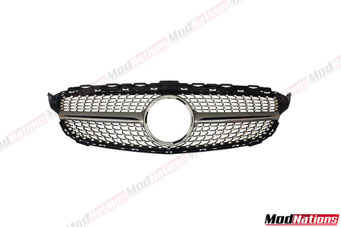 MERCEDES C CLASS W205 C205 A205 DIAMOND GRILLE 2015 - 2018