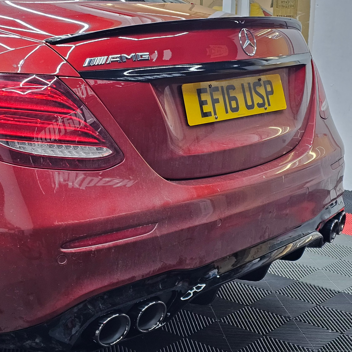 MERCEDES E CLASS W213 E53 STYLE GLOSS BLACK DIFFUSER WITH TIPS – ModNations