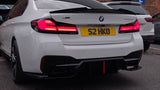 BMW 5 SERIES G30 G31 GLOSS BLACK LED DIFFUSER WITH REAR SPATS