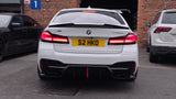 BMW 5 SERIES G30 G31 GLOSS BLACK LED DIFFUSER WITH REAR SPATS