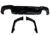 BMW 5 SERIES G30 G31 GLOSS BLACK M5 DIFFUSER WITH REAR SPATS