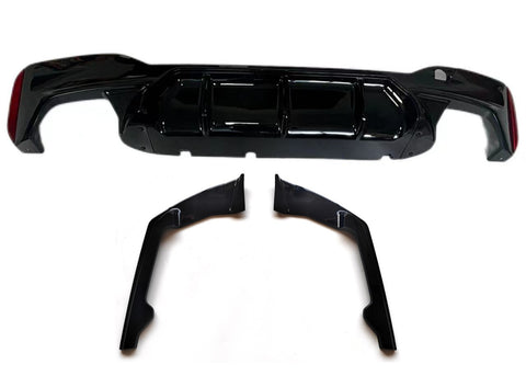 BMW 5 SERIES G30 G31 GLOSS BLACK M5 DIFFUSER WITH REAR SPATS