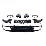 MERCEDES C CLASS C205 C63 STYLE GLOSS BLACK DIFFUSER WITH TIPS