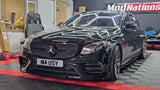 MERCEDES E CLASS W213 GLOSS BLACK FRONT LIP