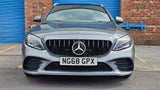 MERECEDES C CLASS C205 W205 FACELIFT GTR PANAMERICANA GLOSS BLACK GRILLE WITH CAMERA