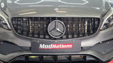 MERCEDES A CLASS W176 GTR PANAMERICA STYLE GLOSS BLACK GRILLE 2016 - 2018