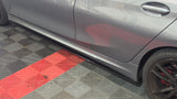 BMW 3 SERIES G20 G21 GLOSS BLACK AC SIDE SKIRT EXTENSIONS (FULL LENGTH)