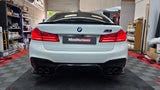 BMW 5 SERIES G30 G31 GLOSS BLACK M5 DIFFUSER WITH REAR SPATS