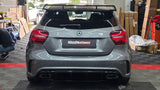 MERCEDES A CLASS W176 FACELIFT A45 STYLE GLOSS BLACK DIFFUSER WITH TIPS