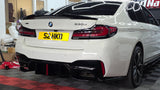 BMW 5 SERIES G30 G31 GLOSS BLACK LED DIFFUSER WITH REAR SPATS