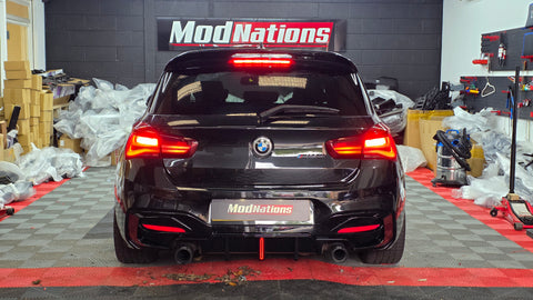 BMW 1 SERIES F20 F21 LCI LED GLOSS BLACK DIFFUSER