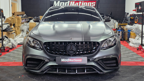 MERCEDES W213 E63S BRABUS STYLE CARBON FIBRE BUMPER INSERTS