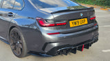 BMW 3 SERIES G20 GLOSS BLACK REAR BUMPER VENT CANARDS