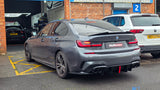 BMW 3 SERIES G20 G21 COMP STYLE LED (SLIM) GLOSS BLACK DIFFUSER WITH BLACK TIPS