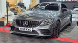 MERCEDES C CLASS FACELIFT AMG LINE W205 C205 A205 GLOSS BLACK FRONT LIP 2019+