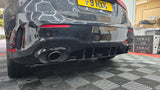 MERCEDES A CLASS W177 V177 A35 STYLE GLOSS BLACK DIFFUSER WITH TIPS