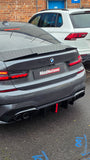 BMW 3 SERIES G20 G21 COMP STYLE LED (SLIM) GLOSS BLACK DIFFUSER WITH BLACK TIPS