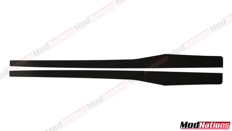 MERCEDES C CLASS C63 W205 C205 GLOSS BLACK SIDE SKIRT EXTENSIONS