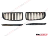 BMW 3 SERIES E90 E91 PRE LCI GLOSS BLACK DUAL SLATS GRILLE