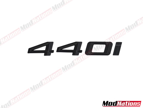 BMW 440I MATT BLACK BOOT BADGE