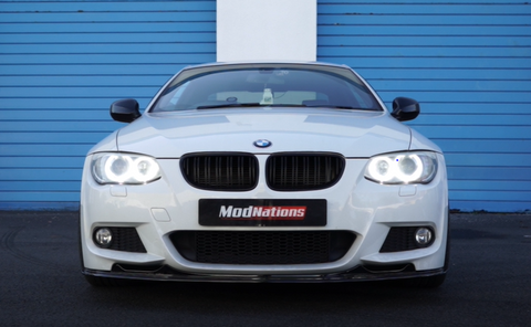 BMW 3 SERIES E90 E91 LCI M-TECH FRONT BUMPER SPLITTER SPOILER GLOSS BLACK