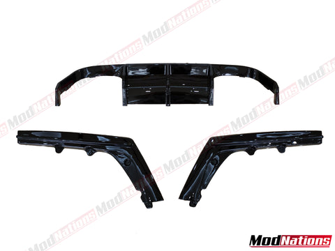 BMW M3 M4 F80 F82 F83 VORSTEINER STYLE REAR GLOSS BLACK DIFFUSER