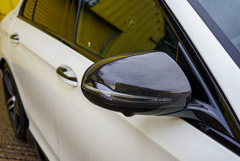 Fibre de carbone Côté voiture Rétroviseur Pluie Garniture de sourcils pour  Mercedes B C E S Glb Glc Class W205 W21