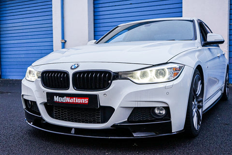 BMW 3 SERIES F30 F31 M PERFORMANCE STYLE GLOSS BLACK FRONT LIP