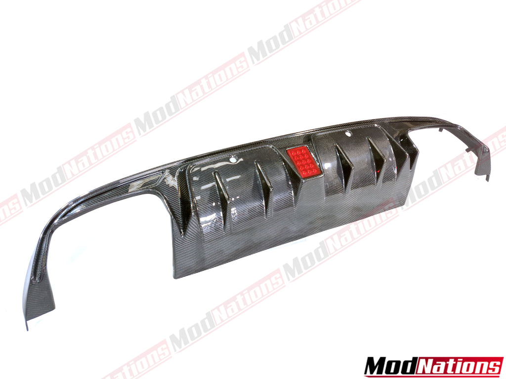 MERCEDES C63 W205 BRABUS STYLE CARBON FIBRE REAR DIFFUSER WITH BRABUS ...