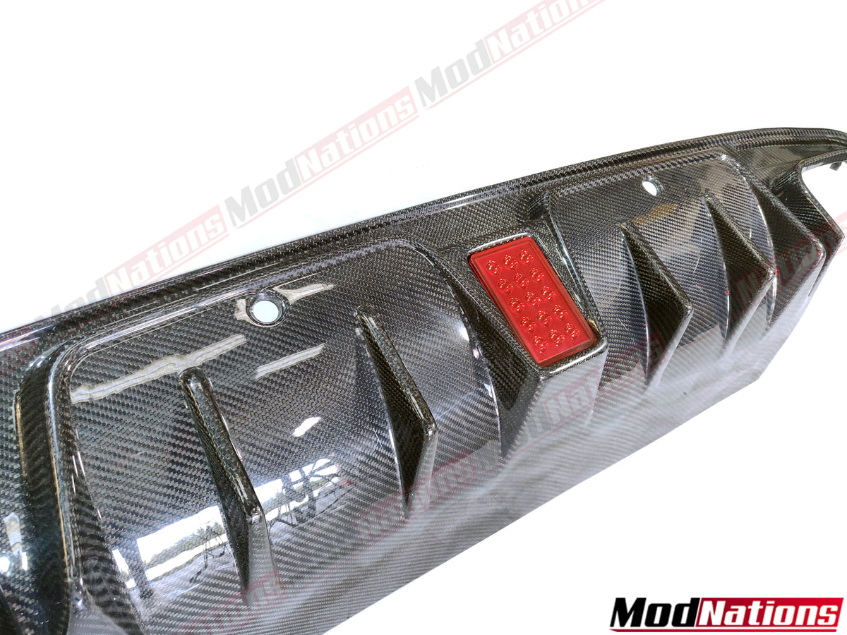 MERCEDES C63 W205 BRABUS STYLE CARBON FIBRE REAR DIFFUSER WITH BRABUS ...