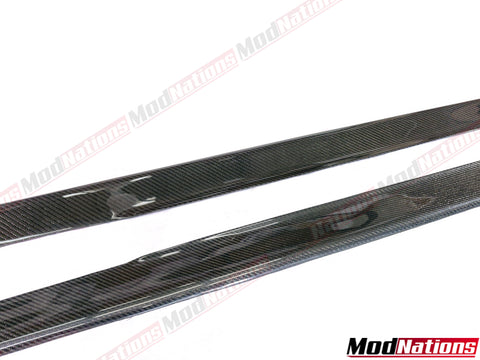 BMW 4 Series F32 F33 F36 M Performance Style Side Skirt Extension Blades Carbon Look Not For M4 BMW 4 Series F32 F33 F36 M Performance Style Side Skirt Extension Blades Carbon Look Not For M4