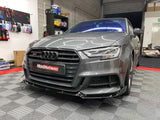 AUDI A3 S3 8V FACELIFT GLOSS BLACK FRONT LIP (HATCHBACK)