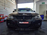 BMW 3 SERIES E90 E91 PRE LCI GLOSS BLACK DUAL SLATS GRILLE